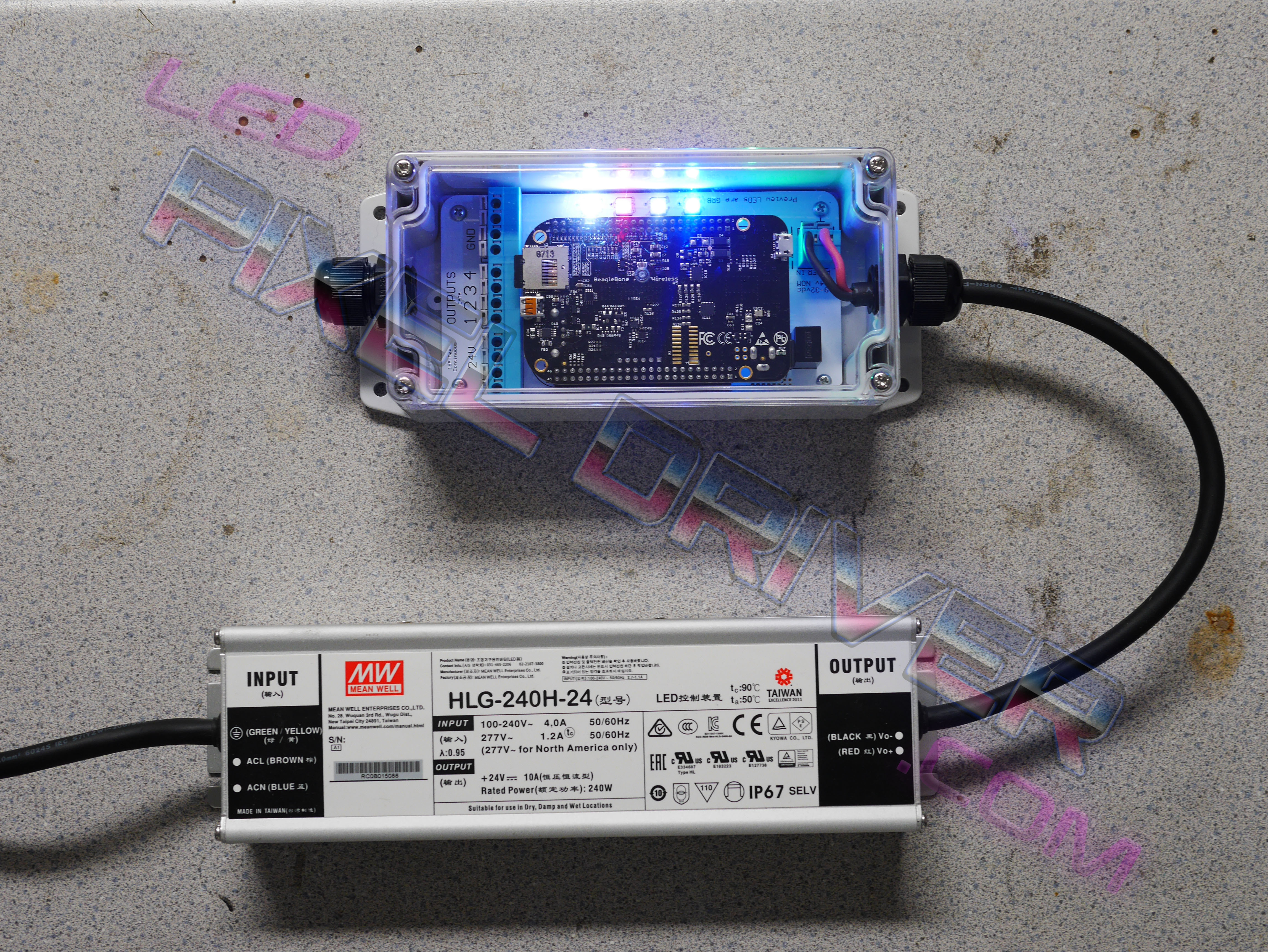 Optional 240W IP67 Rated Power Supply
